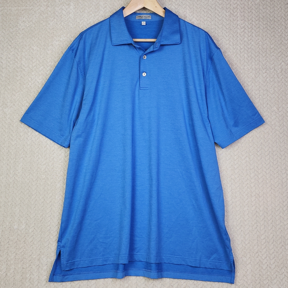 Peter Millar Summer Comfort Blue Polo Short Sleeve Men's XL‎